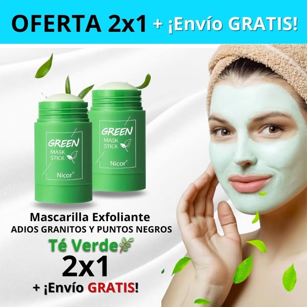 Máscara exfoliante de té verde 2 por 1 OFERTA - EDICIÓN LIMITADA